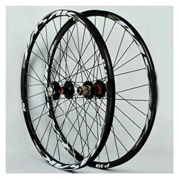CHICTI Spares Mountain Bike Wheelset 27.5 Bicycle Wheel Double Wall Alloy Rim Sealed Bearing MTB 7-11 Speed Cassette Hub Disc Brake QR 32H (Color : Black)