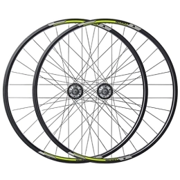HSQMA Mountain Bike Wheel Mountain Bike Wheelset 27.5 Inch Disc Brake MTB Wheelset Rim Quick Release Front Rear Wheels 32H Hub For 7 / 8 / 9 / 10 Speed Cassette Bicycle (Color : Yellow)
