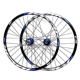 DZGN Mountain Bike Wheel Mountain Bike Wheelset, 29 / 26 / 27.5 Inch Bicycle Wheel (Front + Rear) Double Walled Aluminum Alloy MTB Rim Fast Release Disc Brake 32H 7-11 Speed, 27.5inch