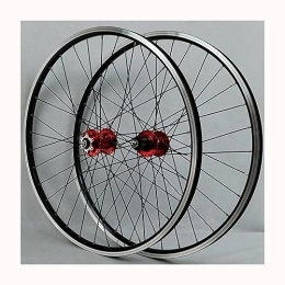 OMDHATU Spares Mountain Bike Wheelset 29 Inch V-brake Disc Brake Dual-purpose Rims Sealed Bearing Hubs Support 8-12 Speed Cassette QR Wheel Set (Color : Red)