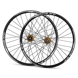 ITOSUI Mountain Bike Wheel Mountain Bike Wheelset Aluminum Alloy Hub Disc Brake 7-11S Cassette Bicycle Wheels 26 27.5 29 Inch MTB Wheelset Set Rim Quick Release (Color : Gold, Size : 27.5INCH)