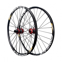 BYCDD Spares Mountain Bike Wheelset, Aluminum Alloy MTB Wheelset, Quick Release Front Rear Wheels Black Bike Wheels, Black_26 Inch