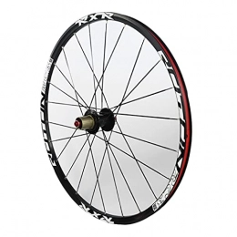 BYCDD Mountain Bike Wheel Mountain Bike Wheelset, Aluminum Alloy Rim Disc Brake MTB Wheelset, Quick Release Front Rear Wheels Black Bike Wheels, Black_26 Inch