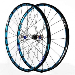 WangT Spares Mountain Bike Wheelset, Bicycle Wheel Rim Brake Lightweight Alloy Construction High Performance Sealed 24-Hole Color Wheel Set, 27.5