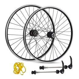 HSQMA Mountain Bike Wheel Mountain Bike Wheelset MTB 26 Inch Bicycle Front Rear Wheels Disc / Rim Brake 32 Spoke QR Sealed Bearing Hubs 7 8 9 10 11 Speed Cassette (Size : 26inch Black)