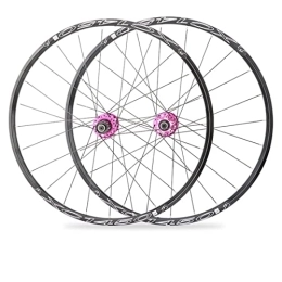 HDGZ Spares Mountain Cycling Wheels 26 / 27.5" Quick Release Through Axle Aluminum Alloy Rim Disc Brake Clincher Wheelset BMX Wheelset Carbon Fiber Hub for 8 9 10 11 Speed (Color : Purple, Size : 27.5 inch)