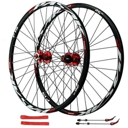 DYSY Spares Mountain Cycling Wheels 26 Inch, Double Wall Aluminum Alloy Disc Brake Quick Release Bicycle Hub Rim 11 Speed (Color : Red, Size : 27.5 in)