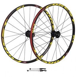 VTDOUQ Mountain Bike Wheel Mountain MTB bicycle wheels, 26 inch double-walled quick-change rim, seal bearing, disc brake 8 9 10-speed V-brake