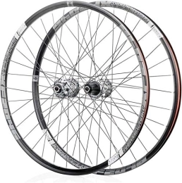 Samnuerly Spares Mountain MTB Bike Wheel Set Bicycle Wheel Set 26 (Grey 26inch)
