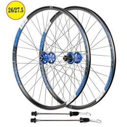 NOLOGO Mountain Bike Wheel MTB 27.5 Inch Bike Wheelset, Double Wall Disc Brake Aluminum Alloy Quick Release Hybrid / Mountain Bearings Hub 8 / 9 / 10 / 11 Speed Wheels (Color : C, Size : 27.5 inch)