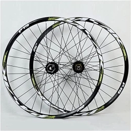 AWJ Spares MTB Bicycle 26 27.5 29in Double Wall Rims, 32H Quick Release Axles Bike Wheels Disc Brake Barrel Shaft 7-11 Speed Wheel