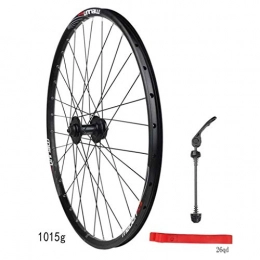 Cuthf Spares MTB Bicycle 26 Inch Front Rear Wheel, Mountain Bike Wheelset Double Walled Alloy Rim QR Disc Brake 8-10 Speed Cassette Hub Sealed Bearing, Black, 26in Front wheels