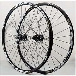 DYSY Mountain Bike Wheel MTB Bicycle Wheelset 26 27.5 29 Inch, Aluminum Alloy Mountain Bike Wheels Rim QR Disc Brake Front & Rear Wheel, Sealed Bearing Hubs 7-12 Speed Wheels (Color : Black, Size : 27.5 inch)