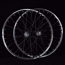 CWYP-MS Mountain Bike Wheel MTB Bicycle Wheelset 26 / 27.5 / 29 Inch Mountain Bike Wheel Double Layer Alloy Rim Sealed Bearing 7-11 Speed Cassette Hub Disc Brake 1100g QR 24H (Color : Black, Size : 26inch)