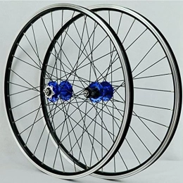 LSRRYD Mountain Bike Wheel MTB Bicycle Wheelset 26" 27.5" 29" Mountain Bike Wheels Double Layer Alloy Rim Front And Rear Wheel 2200g QR 32 Holes 6 Bolts Disc Brake Hub For 7-12 Speed Cassette ( Color : Blue , Size : 26inch )