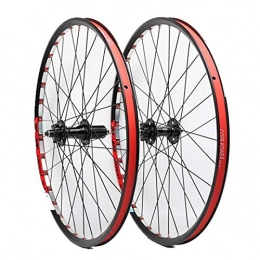 WangT Spares MTB Bicycle Wheelset, 26 in Mountain Bike Wheel Set Double Layer Alloy Rim Quick Release Speed Cassette Hub Disc Brake