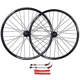AWJ Spares MTB Bicycle Wheelset 26 Inch Wheels, Double Walled Aluminum Alloy Disc Brake Quick Release American Valve 7 / 8 / 9 / 10 Speed Wheel