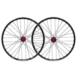 CHICTI Spares MTB Bike Wheel 26 Inch Bicycle Wheelset Double Wall Aluminum Alloy Disc Brake Cycling 32 Hole Quick Release 7 8 9 Speed (Color : A)