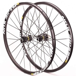 SHKJ Mountain Bike Wheel MTB Bike Wheels 26 Inch 27.5”29 ER Disc Brake Wheelset Aluminum Alloy Rim Sealed Bearing QR Bicycle Hub, For 8 / 9 / 10 / 11 Speed Cassette (Color : Black, Size : 26'')
