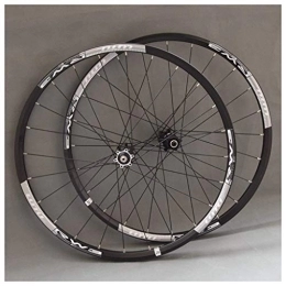 WYJW Spares MTB Bike Wheelset 26" / 27.5" / 29" Double Walled Alloy Rim Disc Brake Bicycle Front & Rear Wheels QR 7-11 Speed Cassette Hubs Sealed Bearing