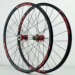 KANGXYSQ Mountain Bike Wheel MTB Bike Wheelset 26 / 27.5 / 29 Inch Mountain Bicycle Wheel Set Quick Release Straight Pull 4 Palin Disc Brake Rim Six Claw 8-12 Speed Cassette Hub (Color : Red Hub red label, Size : 29in)