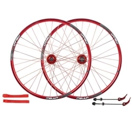 HYLH Spares MTB Bike Wheelset 26, Mountain Bike Disc Brake Quick Release Cycling Hub Sealed Bearing Black 32 Hole 7 / 8 / 9 / 10 Speed