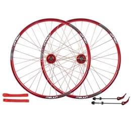HYLH Spares MTB Bike Wheelset Cycling Wheels, 26 Inch Double Wall Quick Release Disc Brake Hybrid / Mountain Rim 32 Hole 8 9 10 11 Speed