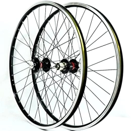 KANGXYSQ Mountain Bike Wheel MTB Bike Wheelset Mountain Bicycle Wheel Set 26 27.5 29 Inch Quick Release Aluminum Alloy Rim Disc / V Brake For 7 8 9 10 11 12 Speed (Color : Black, Size : 26 INCH)