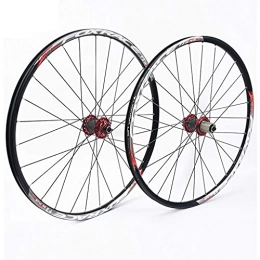 DGHJK Spares MTB Cycling Wheels 26 Inch, Double Wall Mountain Bike Quick Release Discbrake Hybrid Mountain Bicycle 24 Hole 7 / 8 / 9 / 10 Speed