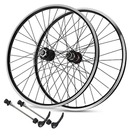 QHY Mountain Bike Wheel MTB Front Bicycle Wheel 26 X 1.75-2.30 32H, Bolt On V Brake Aluminum Alloy Card Hub 7-11 Speed Sealed Bearing Quick Release Axle Bicycle Accessories (Color : Black, Size : 29 inch)