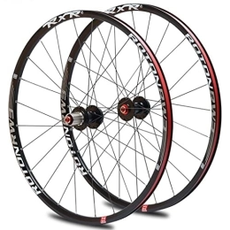 Asiacreate Mountain Bike Wheel MTB Wheels 26 27.5 29 ER Disc Brake QR Wheel Aluminum Alloy Rim Sealed Bearing Mountain Bike Hub For 9 / 10 / 11 Speed Cassette (Color : Black, Size : 29'')