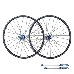 SHKJ Spares MTB Wheelset 26 / 27.5 / 29" Disc Brake Bicycle Wheelse Aluminum Alloy Double Wall Rims Bike Wheel, Quick Release 32H Hub for 8 9 10 11 Speed Cassette (Color : Blue, Size : 29 inch)