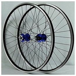 SHKJ Spares MTB Wheelset 26 / 27.5 / 29 Inch Disc / Rim Brake Bicycle Front Rear Wheel 32 Spoke Mountain Bike Rims 7 8 9 10 Speed Cassette QR Hub (Color : Blue, Size : 27.5")