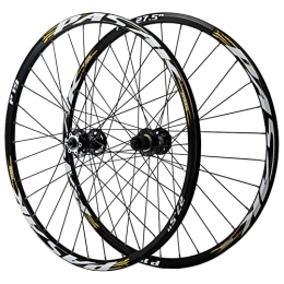 ZFF Spares MTB Wheelset 26 27.5 29 Inch Mountain Bike Wheels Thru Axle 7 8 9 10 11 12 Speed Cassette Bicycle Front Rear Wheel Disc Brake Double Wall Rim 32 Holes 2016g ( Color : 27.5" Gold , Size : 12*100MM )