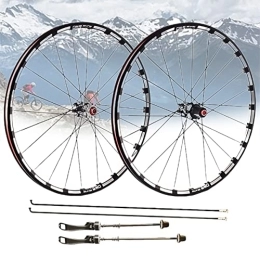 Asiacreate Spares MTB Wheelset 26 / 27.5 / 29 Inch QR Disc Brake Wheel 24 H Mountain Bike Rim Sealed Bearing Carbon Fiber Hubs Fit 7 8 9 10 11 Speed Cassette (Color : Black, Size : 29'')