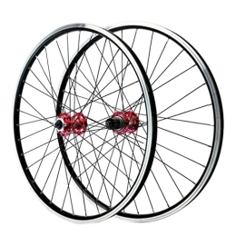 HSQMA Spares MTB Wheelset 26 / 27.5 / 29" V Disc Brake Wheel Set Quick Release Bicycle Wheels Mountain Bike Rim 32H Hub For 7 / 8 / 9 / 10 / 11 / 12 Speed Cassette (Color : Red, Size : 27.5inch)