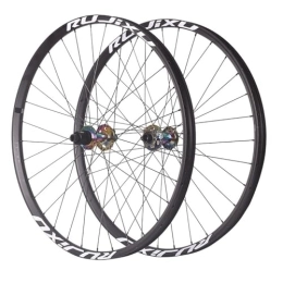 DFNBVDRR Spares MTB Wheelset 26 / 27.5 / 29inch Disc Brake BOOST Thru Axle Mountain Bike Wheels Aluminum Alloy Double Wall Rim MS 12 Speed 24holes (Color : Colorful B, Size : 29'')