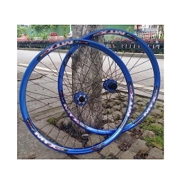 Samnuerly Spares MTB Wheelset 26 / 27.5 Inch Bicycle Rim 32 Spoke Mountain Bike Front & Rear Wheel Disc Brake QR Sealed Bearing Hubs For 8-12 Speed Cassette (Blue 27.5in)