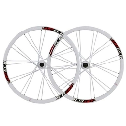 TYXTYX Mountain Bike Wheel MTB Wheelset 26 Inch, Mountain Bike Double Wall Rim Aluminum Alloy 24H Quick Release for 26" X 1.35~2.125 Tires
