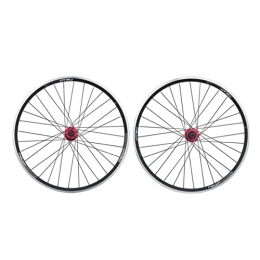 KANGXYSQ Mountain Bike Wheel MTB Wheelset 26" Quick Release Disc / V Brake 32H Mountain Bike Wheels Wheelset High Strength Aluminum Alloy Rim Suitable 7-10 Speed (Color : Black)