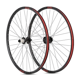 ZFF Spares MTB Wheelset 27.5 29 Inch Thru Axle 100-142mm Disc Brake Mountain Bike Wheels Aluminum Alloy Double Wall Rim XC Wheel 8 / 9 / 10 / 11 / 12 Speed Cassette 32 Holes (Color : Svart, Size : 27.5'')