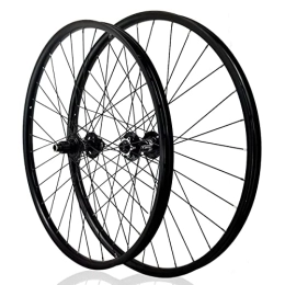 Asiacreate Mountain Bike Wheel MTB Wheelset 27.5" 29" Thru Axle Disc Brake 32H Mountain Bike Wheels Aluminum Alloy Black Rim For 8-112 Speed Cassette Bike Wheelset (Color : F100R142, Size : 27.5'')