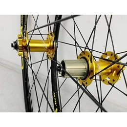 NEZIAN Mountain Bike Wheel MTB Wheelset For Mountain Bike 26 27.5in Mountain Bike Wheel Double Layer Alloy Rim Disc Brake QR 8-12 Speed Palin Sealed Bearing Hub (Color : E, Size : 26in)