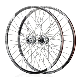 BYCDD Spares MTB Wheelset Quick Release Disc Brake Mountain Bike Wheels, High Strength Rim Bike Wheel, Suitable 7-11 Speed Cassette Mountain Bike Wheelset, Black_26 Inch