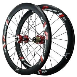 MYKINY Spares MYKINY 22inch Mountain Bike Wheels, Aluminum Alloy Front 2 Rear 4 Bearings Double Decker Rim Quick Release 24 Spokes 7 / 8 / 9 / 10 / 11 / 12 Speed Wheel (Color : Red, Size : 22inch-451)