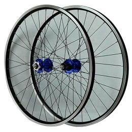 MYKINY Mountain Bike Wheel MYKINY 26 27.5 29 Inch Bicycle Front and Rear Wheel, Double Wall Rims Aluminum Alloy Mountain Bike Wheels Disc / V Brake Quick Release Rim Wheel (Color : Blue, Size : 29inch)