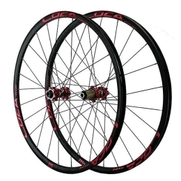 MYKINY Spares MYKINY 26 27.5 29 Inch Bike Wheelset, 24H Hub Disc Brake Mountain Bike Wheel Aluminium Alloy Wheel Set Thru Axle 12 Speed Six Claw Tower Base Wheel (Color : Red, Size : 27.5inch)