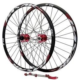 MYKINY Mountain Bike Wheel MYKINY 26 / 27.5 / 29 Inch Mountain Bike Disc Brake Wheelset, 6-claw XD Tower Base Quick Release Aluminum Alloy Double Wall Rim 11 / 12 Speed Wheel (Color : Red, Size : 26inch)
