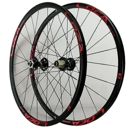 MYKINY Spares MYKINY 26 / 27.5 / 29in Disc Brake Mountain Bike Wheels, Front 2 Rear 4 Bearings 24 Holes Ultra Light Bicycle Wheels Quick Release 12 Speed Wheel (Color : Red, Size : 26inch)