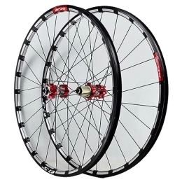 MYKINY Spares MYKINY 26" Mountain Bike Wheel, 27.5 29in Front 2 Rear 4 Bearings 7-12 Speed 24H Hub Disc Brake Quick Release Double Wall Alloy Rims Wheel (Color : Red, Size : 29inch)